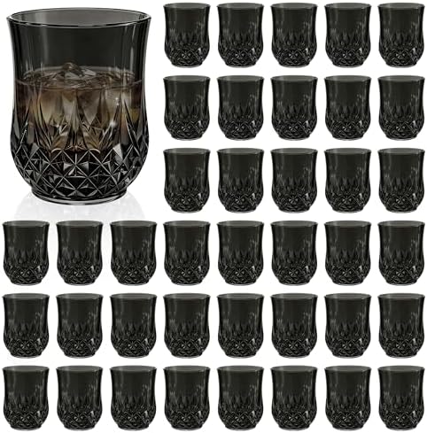 40 Pack Plastic Stemless Wine Glasses, 12oz Unbreakable Wine Cups by LEYIQU