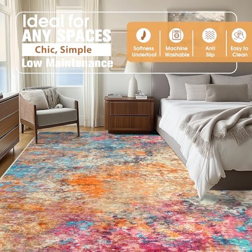 9x12 Area Rugs for Living Room Washable Bedroom Dining Room Colorful - Image 3