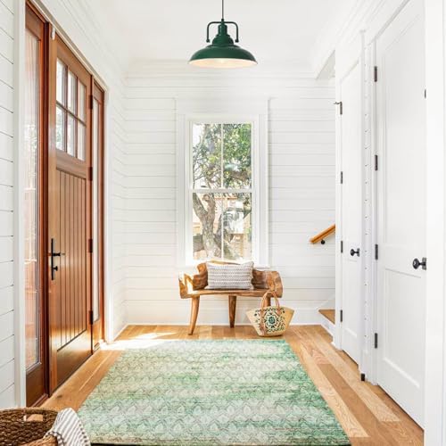 Farmhouse Pendant Light, 12.5inch, 2 Packs Green Kitchen Pendant Lights, Modern Pendant Lights, Pendant Lights Kitchen Island, Pendant Light for Bedroom, Office, Kichen Sink, Library - Image 5