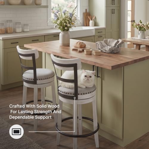Signature Design by Ashley Valebeck 1-Piece Swivel Barstool, 30 In - Image 5
