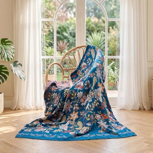LUTBM Boho Throw Blanket for Bed 60"x80", All Season Cotton Couch Blankets - Image 5