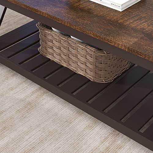 ChooChoo 40" Farmhouse Coffee Table with A-Frame Design for Living Room - Image 4