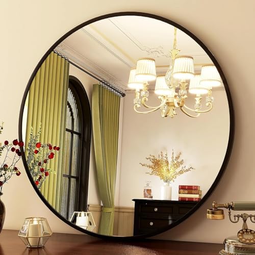 HARRITPURE Round Mirror 36 Black Wall Mounted Circle Mirrors - Image 7
