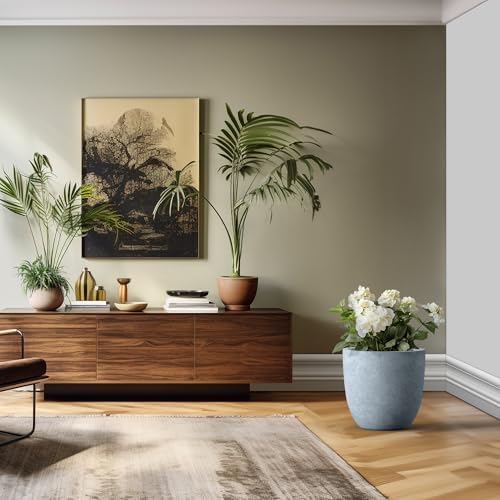 Kante Large Round Bowl Blue Gray Concrete Planter 18" Dia, Outdoor - Image 4