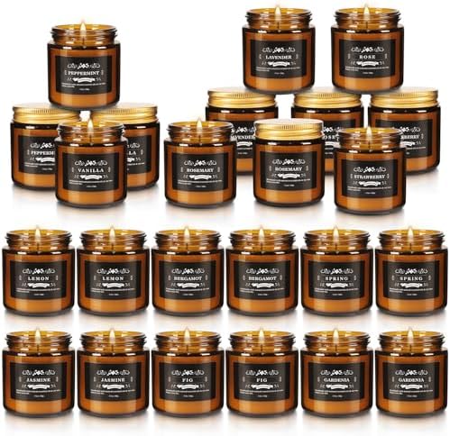 YOROXRG 24 Pcs Scented Candles with Added Natural Essential Oils, 3.05oz, Suitable for Various Festivals, Parties, Yoga, and Home Scene - Image 6