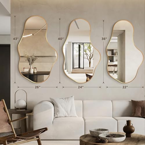 Bathroom Mirror for Over Sink-Gold Room Decor Wall Mirror 22"x 36" - Image 6