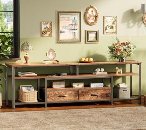 Huuger 63 Inch LED TV Stand with Power Outlets for 65 70 Inch TV - Image 7