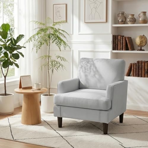 Kromax Accent Chair for Living Room, No Screws Assembly Required, Grey - Image 4