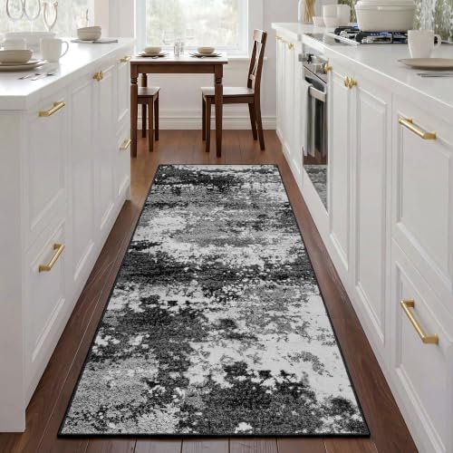 Washable 2x6 Black Runner Rug for Hallway Kitchen Entryway Non Slip - Image 3