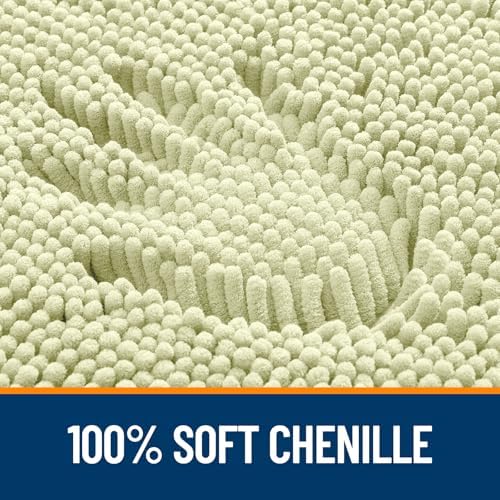 OLANLY Toilet Rugs U-Shaped 24x20, Soft Absorbent Chenille Contour Rugs - Image 3