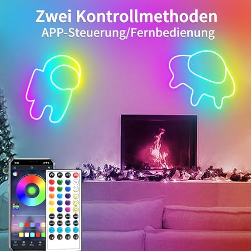 segrass 132FT Led Neon Rope Lights Control with App/Remote,Flexible Led Rope Lights,Multiple Modes,IP65 Outdoor RGB Neon Lights Waterproof,Music Sync Gaming Led Neon Strip Lights for Bedroom Décor - Image 2