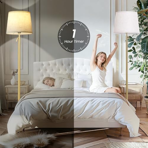 Floor Lamp Height Adjustable with Remote Control for Living Room Gold - Image 6