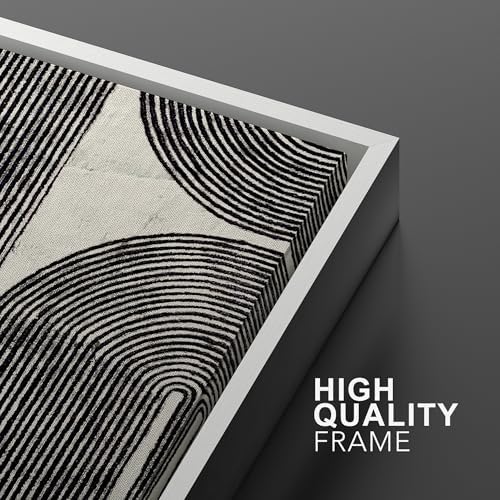 SIGNWIN Framed Wall Art Print Set Black and White Geometric Line Abstract Photography Modern Art Rustic Relax/Calm Multicolor for Living Room, Bedroom, Office - 16"" x24 x2 WHITE - Image 5