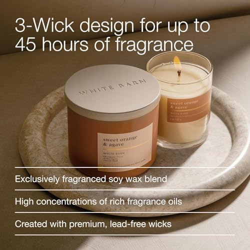 Bath & Body Works 3-Wick Candle, Sweet Orange & Agave, 14.5 oz, 2 Pack - Image 4