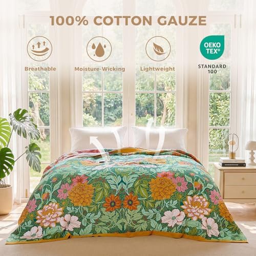 LUTBM Boho Throw Blanket for Couch 50"x60", Cotton Decorative Bed Throw - Image 2
