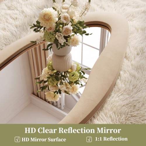 Koonmi Full Length Mirror 71"x30", Irregular Flannel Floor Mirrors - Image 3