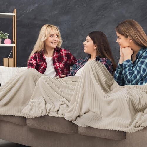 Buryeah 48 Pcs Flannel Blankets Bulk,Fall Outdoor Wedding, Khaki - Image 5