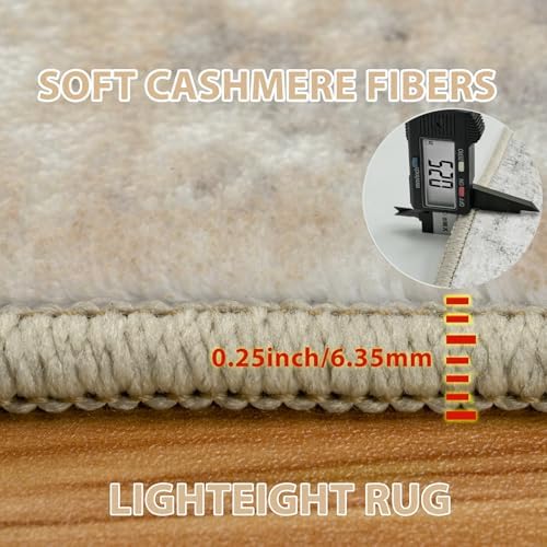 5x8 Area Rugs for Living Room Washable Bedroom Dining Room Beige Grey - Image 6