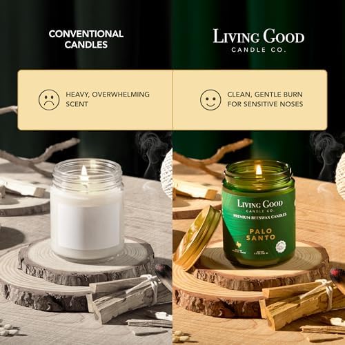 Palo Santo & Bergamot Beeswax Candle – Calming & Grounding, 30+ Hr - Image 5