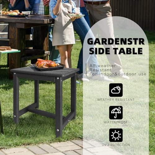 GARDENSTAR Adirondack Square Side Table,one-Tier Outdoor end Table, Patio Side Table for Pool,Porch,Backyard,Relaxing Companion - Image 4