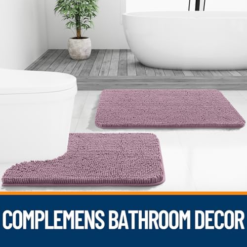 OLANLY Bathroom Runner Rugs 59x24, Extra Soft Absorbent Chenille Bath Rugs - Image 7