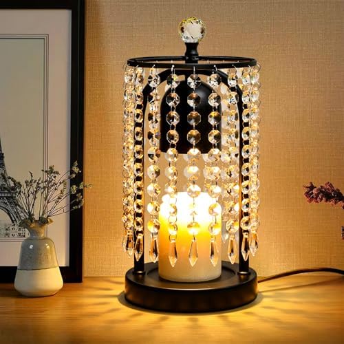 Candle Warmer Lamp with Timer and Dimmer - Electric Candle Warmer,Crystal Candle Lamp for Bedroom Decor, Flameless Scented Candle Light Warmer,House Warming Gifts New Home for Women by KunruiTAI