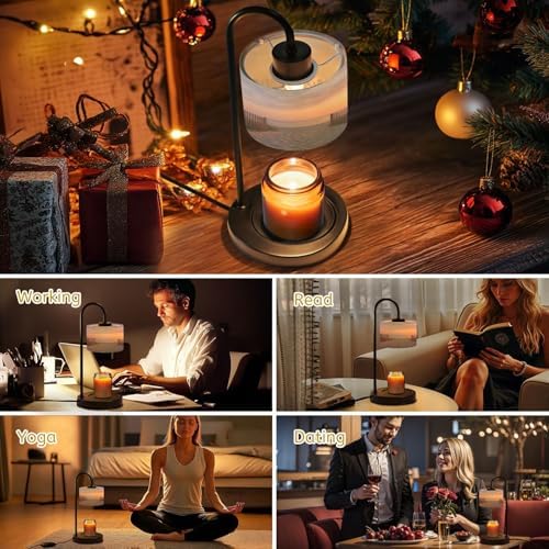 Candle Warmer Lamp with Timer Beach Cape Cod Sunset Sea Sky Sand Fence Grass Photography Dimmable Wax Warmer with 4 Bulbs for Jar Candles Women Birthday Gifts House Warming New Home Decor - Image 7