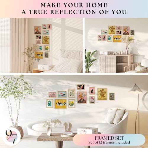 97 Decor Eclectic Wall Art Set, 12 Pcs Maximalist Posters, Unframed - Image 4