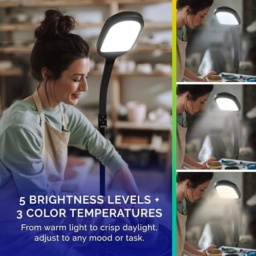 Verilux SmartLight Full Spectrum LED Floor Lamp with Adjustable Brightness - Image 4
