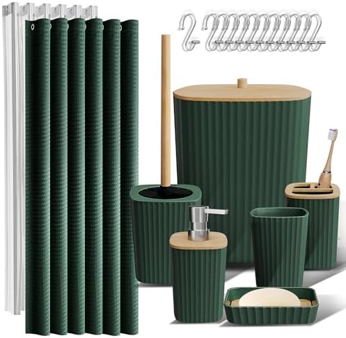 Clara Clark Bathroom Set, Shower Curtain Set, Bathroom Accessory Set by ClaraClark