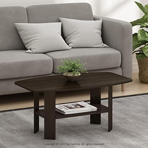 Furinno Simple Design Coffee Table, Dark Brown - Image 2