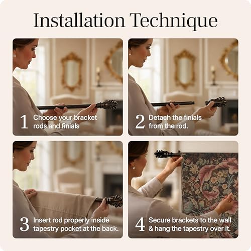 William Morris Acanthe Brown Large Tapestry Wall Hanging 70 x 29 in - Image 4