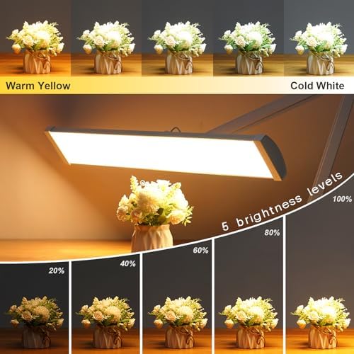 32-Inch LED Architect Desk Lamp with Clamp, 50W 4500LM, White CCT - Image 2