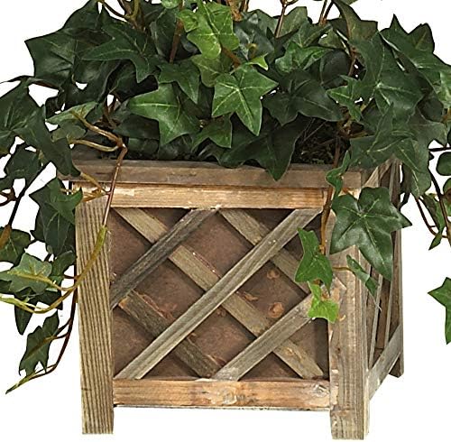 Nearly Natural 34 in Artificial Bougainvillea Topiary with Wood Box - Image 3