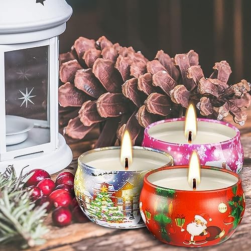 YOROXRG 16 Pack Christmas Scented Candles Gift Set 2.5oz Strong Fragrance jar Candles Natural Soy Wax Candles Portable Travel Tin Jar Candles Gifts for Home Scented Decoration Birthday Valentine'sDay - Image 3