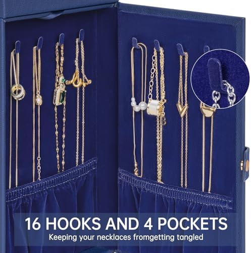 AKOZLIN 6-Tier Jewelry Box Organizer 5 Drawers Storage Medium Blue - Image 6