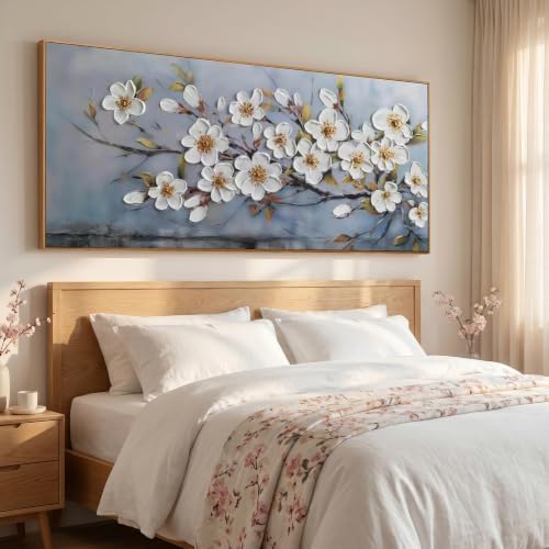 Anolyfi Framed Large Textured Canvas Wall Art for Living Room, Modern Elegant Landscape Artwork for Bedroom Hallway Dining Room Office Home Decor, 71"x32" - Image 2