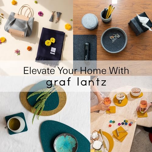 Graf Lantz - Bierfilzl Merino Wool Square Coasters Set of 4 - Noir (4"x4"x5mm) - Absorbs 30% of Weight - Natural German Wool - Heat Resistant, Sustainable, Reusable - Home Decor, Coffee Table Decor - Image 6