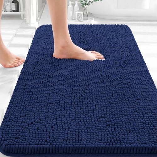 OLANLY Bathroom Rugs 35x24, Extra Soft Absorbent Chenille Bath Rugs by OLANLY