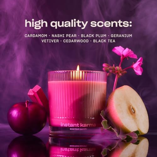 Instant Karma Luxury Scented Candle by Snif, Dark and Dreamy Scent, 50+ Hours, 100% Cotton Fiber Wicks, Soy Wax Blend, Non-Toxic, Vegan, 8.5 oz - Image 6
