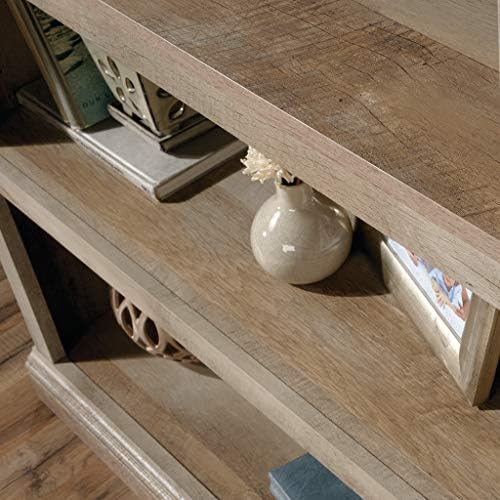 Sauder 5 Tier Book Shelf Wooden Bookcase Multipurpose Bookshelf for Home Office, Living Room, in Lintel Oak - Image 4