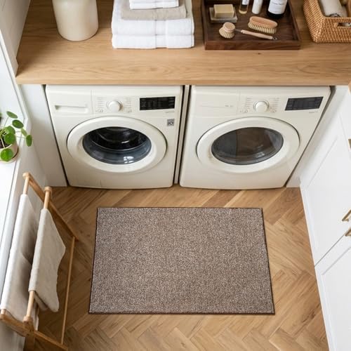 2x3 Coffee/White Area Rug Washable Non-Slip Soft for Entryway Front Door - Image 4