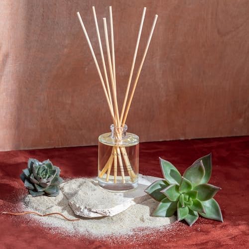 Brooklyn Candle Studio Reed Scent Diffuser - Santa Fe - Relaxing Oil Diffuser, Cactus, Wild Sage & Juniper Fragrance, 8 Rattan Diffuser Reeds, Clean Ingredients - 3.7oz - Image 5