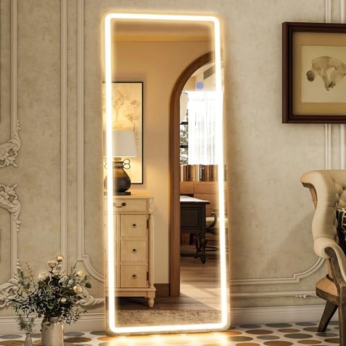 GLSLAND LED Mirror Full Length Standing, 64"x21" Full Body Floor Mirror - Image 2