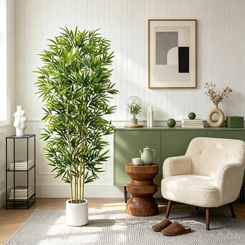 Fake Bamboo Tree,6FT Artificial Plants for Home Office Decor - Image 6