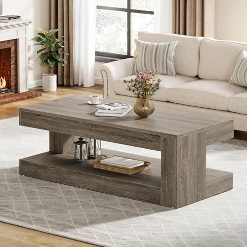 Tribesigns Coffee Table for Living Room, 47.24" Center Tea Table - Image 5