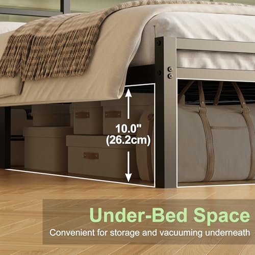 Lutown-Teen 12 Inch California King Bed Frame with Headboard and Footboard - Image 4