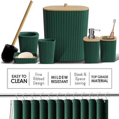 Clara Clark Bathroom Set, Shower Curtain Set, Bathroom Accessory Set - Image 3