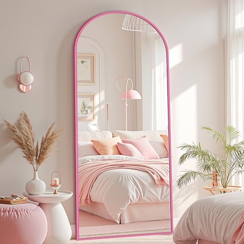 58"x19" Arched Full Length Mirror with Stand,Full Body Floor Mirror by CoomilyBrandStory