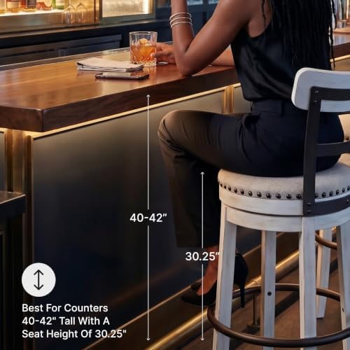 Signature Design by Ashley Valebeck 1-Piece Swivel Barstool, 30 In - Image 3